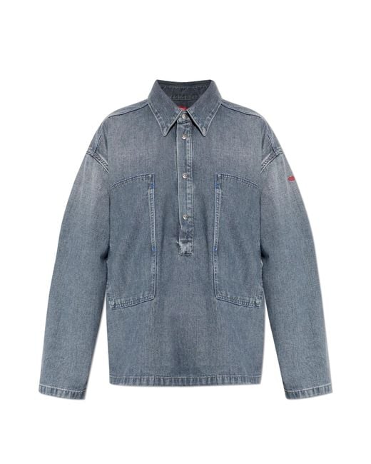 DIESEL Blue 'De-Priss' Oversize Shirt