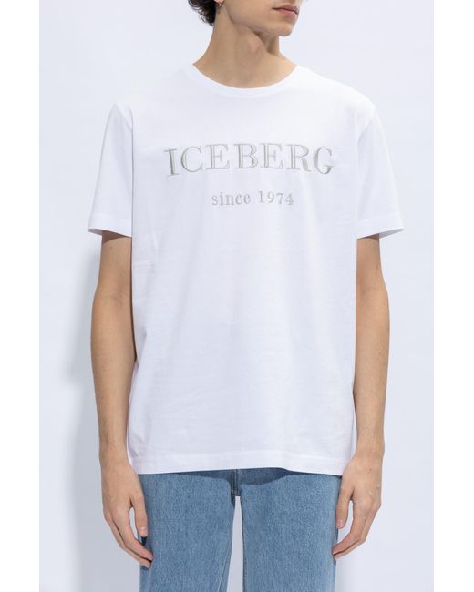 Iceberg White Logo T-Shirt