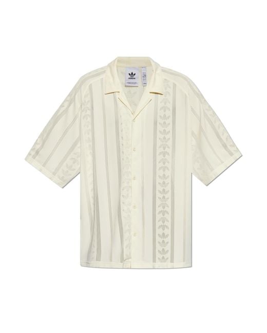 Adidas Originals White Short Sleeve Shirt for men