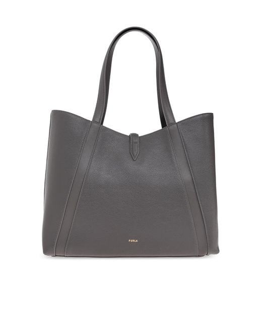Furla Black "Goccia Large" Shopper Bag