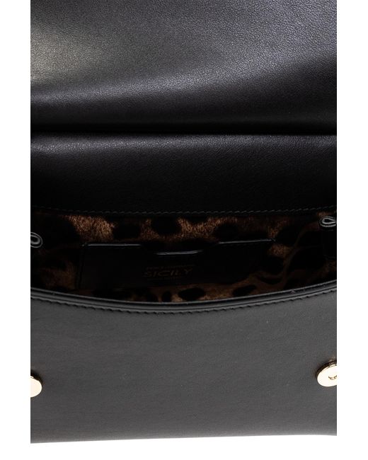 Dolce & Gabbana Black 'sicily Medium' Shoulder Bag,