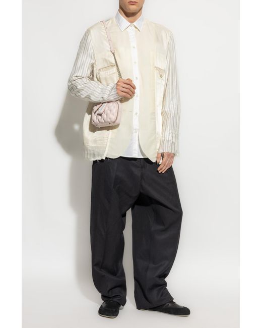 Maison Margiela White Shirt Made Of Combined Materials for men
