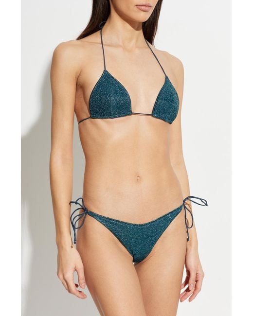 Oseree Blue Two-Piece Swimsuit