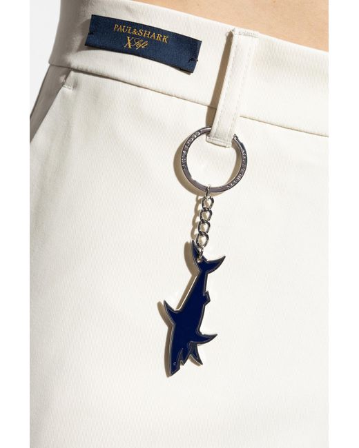 Paul & Shark White Trousers With Slightly Tapered Legs for men