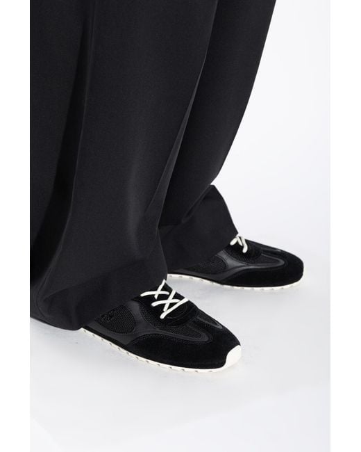 Tory Burch Black Leather 'Field' Sport Shoes
