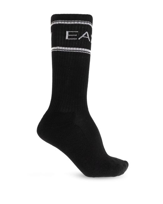 EA7 Black Three-Pack Of Socks for men