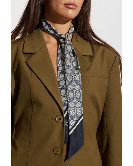 COACH Black Silk Scarf