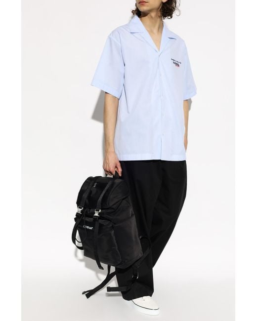 Iceberg Blue Short-Sleeved Shirt for men