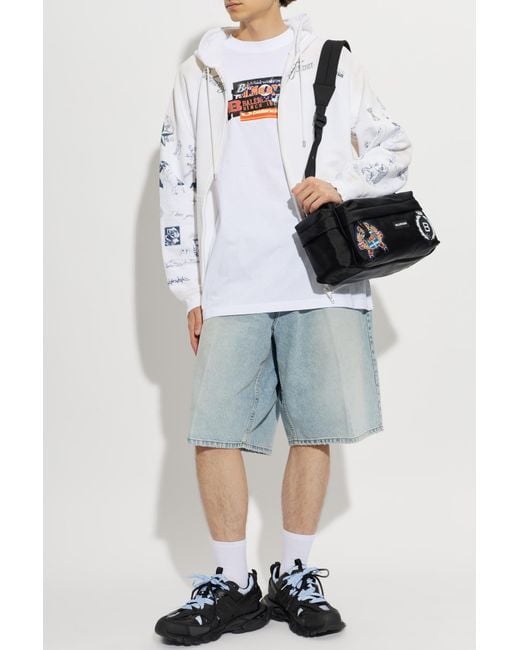 Balenciaga Blue Denim Shorts for men