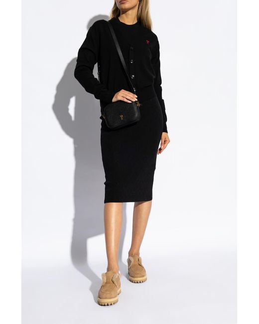 Black leather mini skirt yacht online