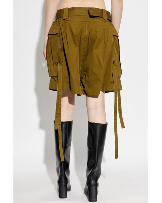 McQueen Metallic Cargo Shorts