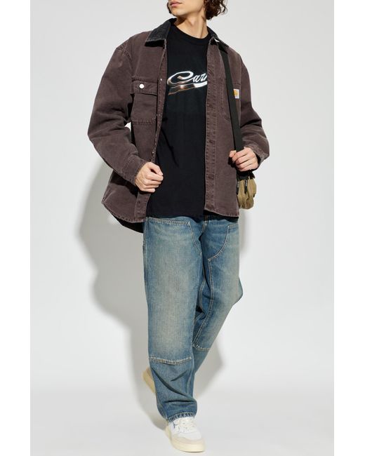 Carhartt Brown Denim Shirt 'Mitch' for men