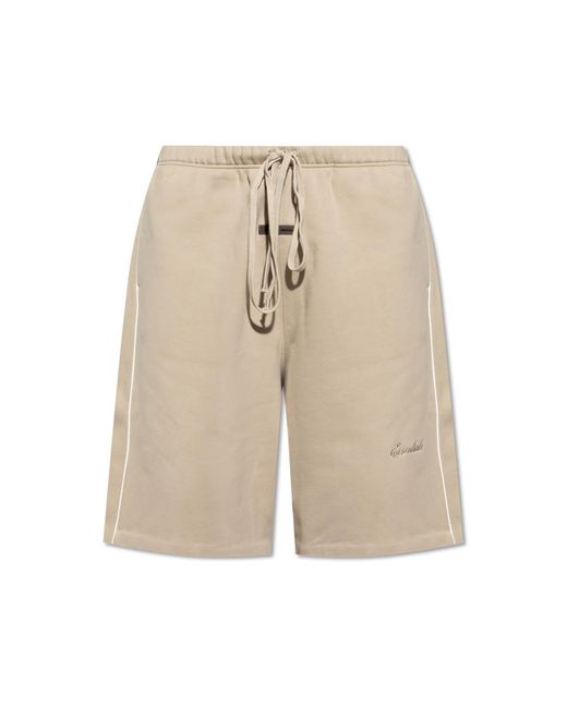 Fear Of God Natural Sweat Shorts With Side Stripes for men
