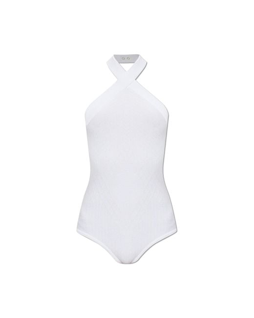 Balmain White Body With Shimmering Sequins