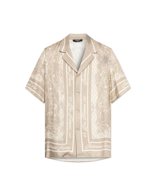 Balmain Natural Printed Shirt for men