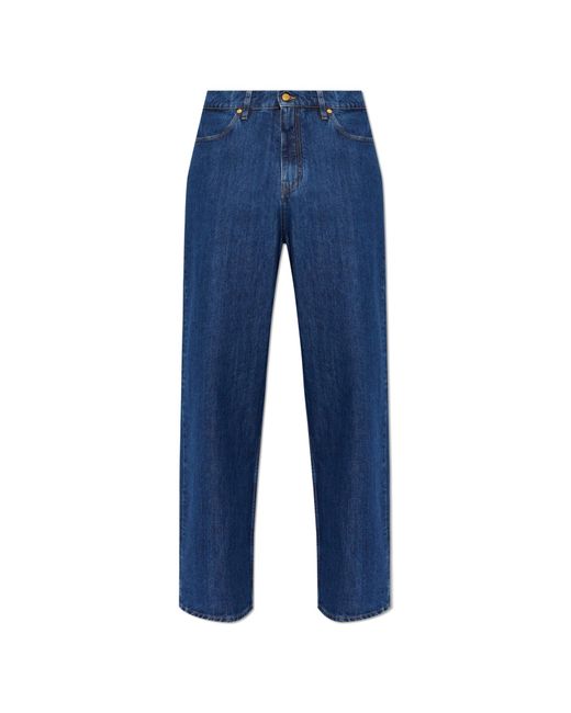 Jil Sander Blue Wide-Leg Jeans for men