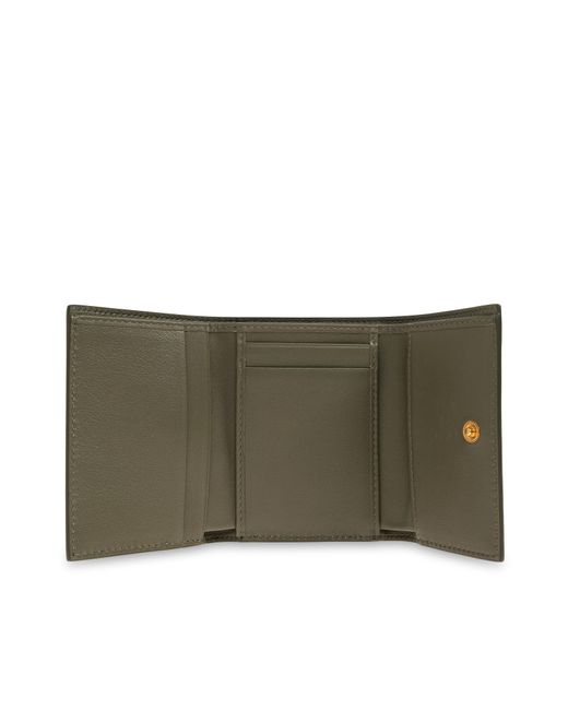 Dolce & Gabbana Green Leather Wallet With Applique