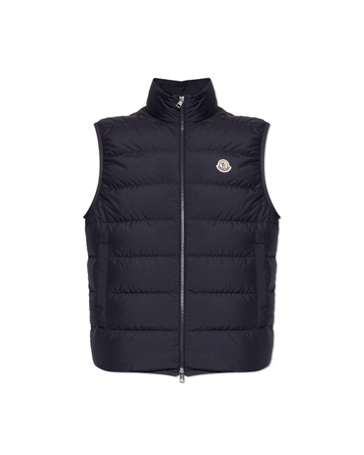 Moncler Blue Quilted Vest 'Contrin' for men