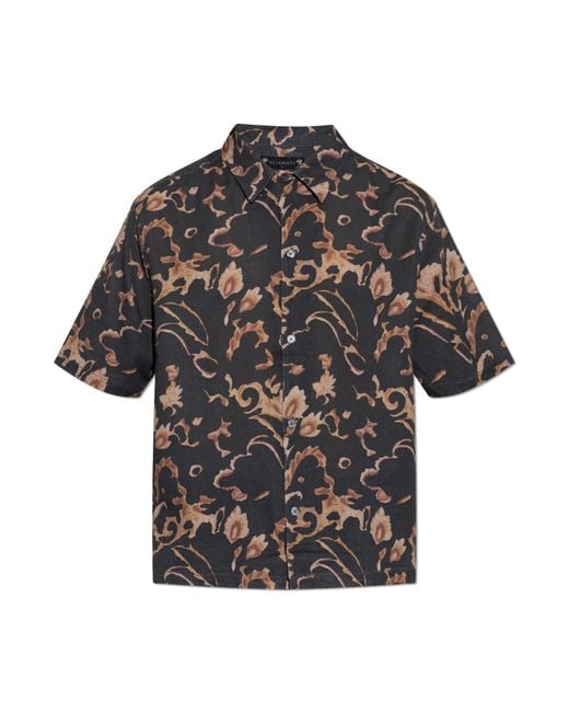 AllSaints Black "Fortune" Shirt for men