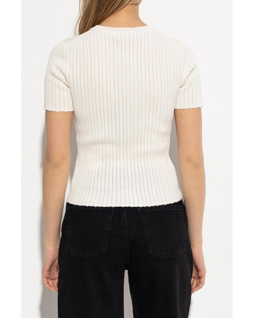 KENZO White Top With Round Neckline