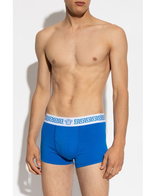 Versace Blue Cotton Boxers for men