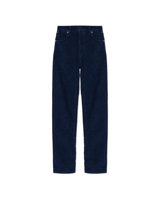 Stone Island Blue Corduroy Trousers for men