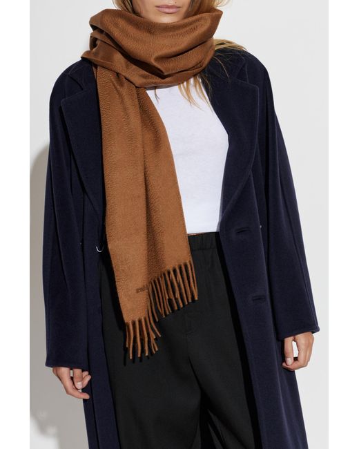 Max Mara Brown Cashmere Scarf
