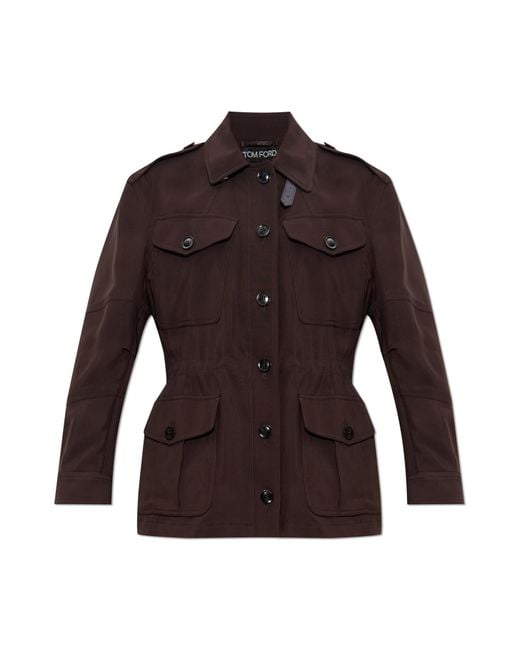 Tom Ford Black Jacket With Epaulettes