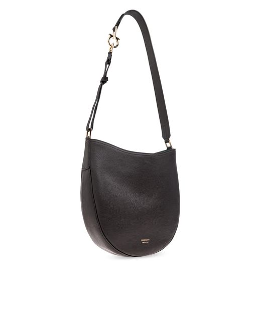 Ferragamo Brown Shoulder Bag "North-South Hobo Medium"