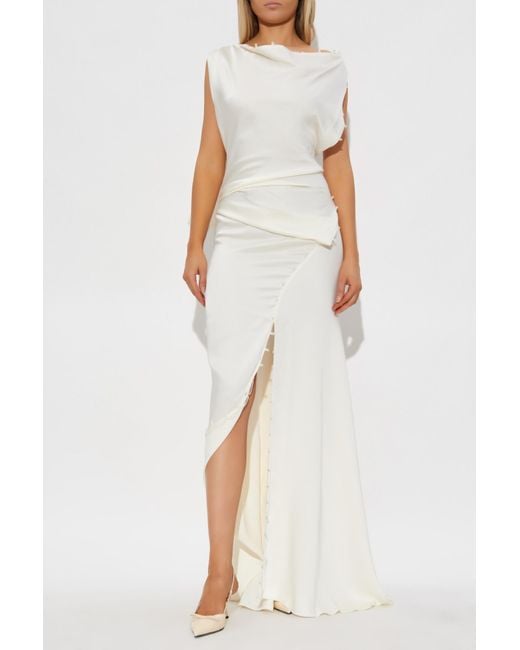 Victoria Beckham White Long Dress