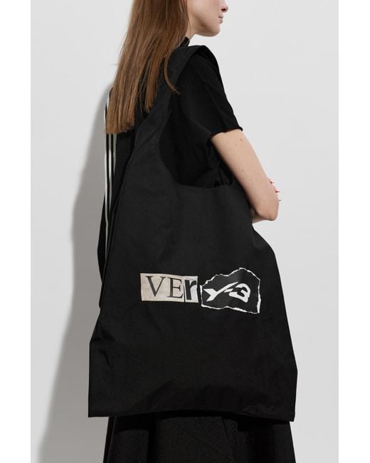 Y-3 Black Shoulder Bag 'Merch Tote'
