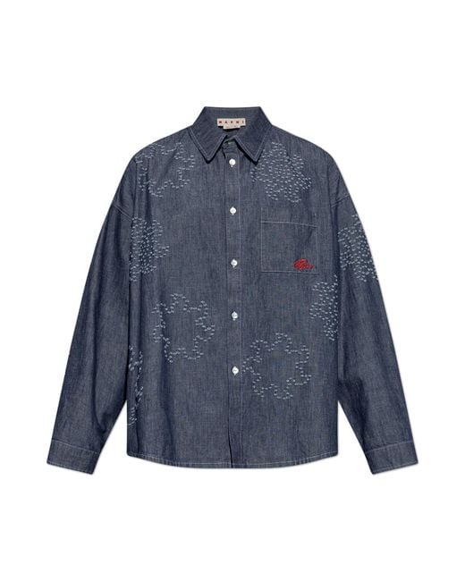 Marni Blue Denim Shirt for men