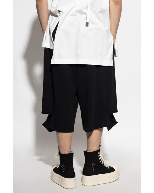 Yohji Yamamoto White Shorts With A Vintage Effect for men