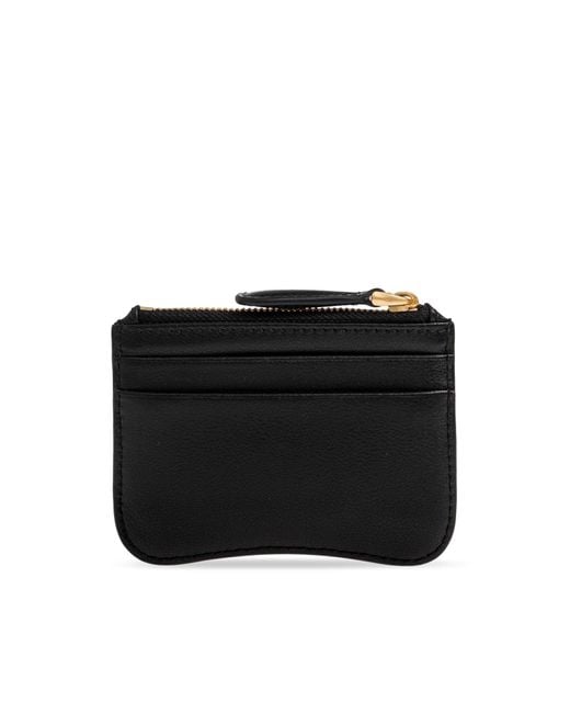 AMI Black Leather Card Holder