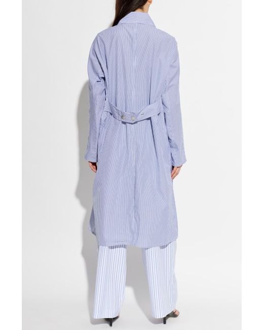 Rag & Bone Blue Cotton Coat With Striped Pattern