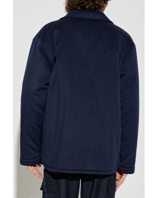Etro Blue Cashmere Insulated Jacket for men