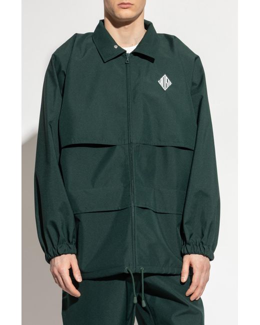 LACOSTE RUNWAY Green Jacket With Logo for men