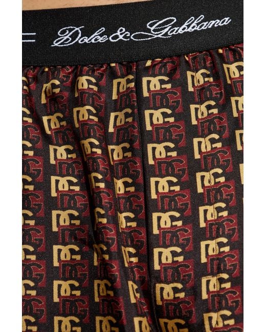 Dolce & Gabbana Brown Silk Shorts for men
