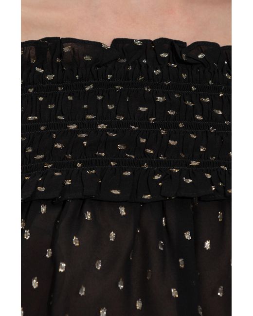 Self-Portrait Black Top With Lurex Thread