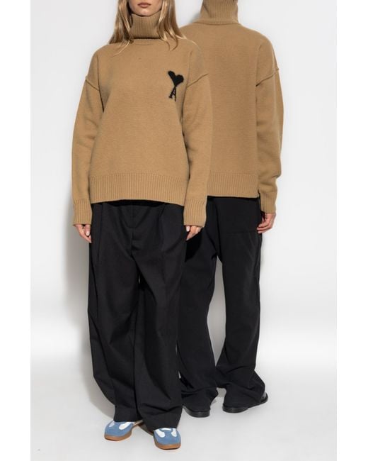 AMI Natural Wool Turtleneck