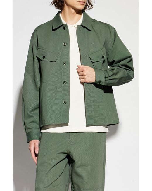 KENZO Green Polo With Patch for men