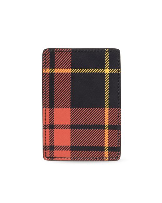 McQueen Red Magsafe Card Case for men