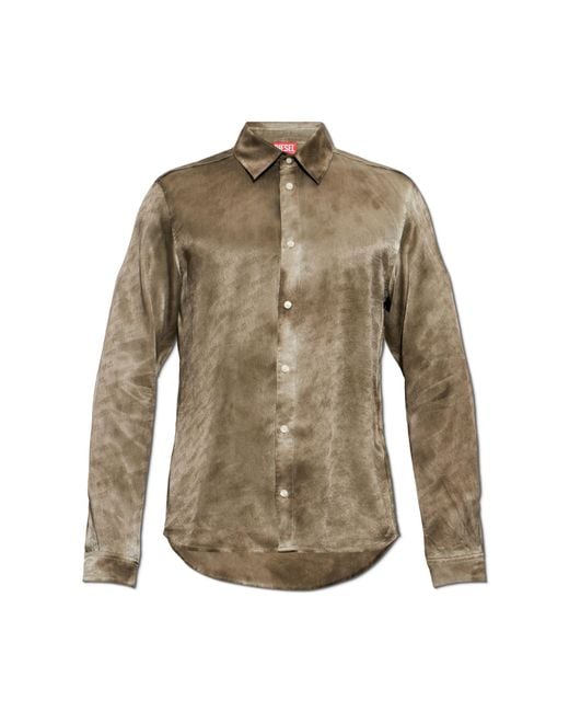 DIESEL Brown Shirt 'S-Kissy-Hnbw' for men