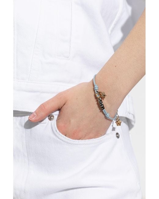 Versace Blue Bracelet With Logo