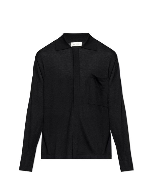 Lisa Yang Black Cardigan 'Kieran' for men