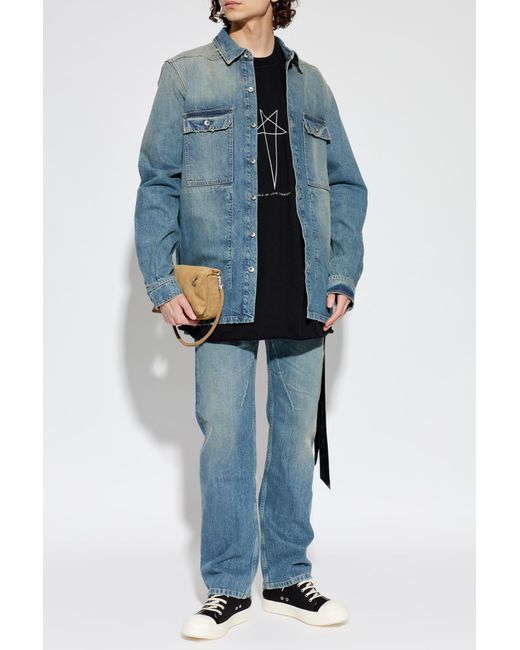 Rick Owens Blue Straight-Leg Jeans for men