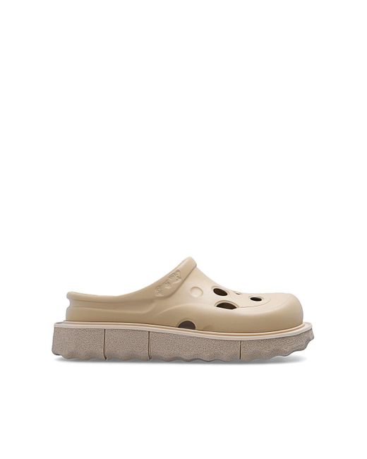 Off-White c/o Virgil Abloh Natural 'meteor' Slides With Cut-outs for men