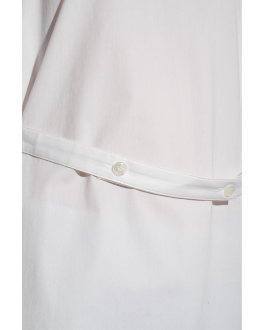Issey Miyake White Shirt With A Belt