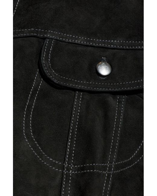 Studio Nicholson Black "Boston" Suede Jacket for men
