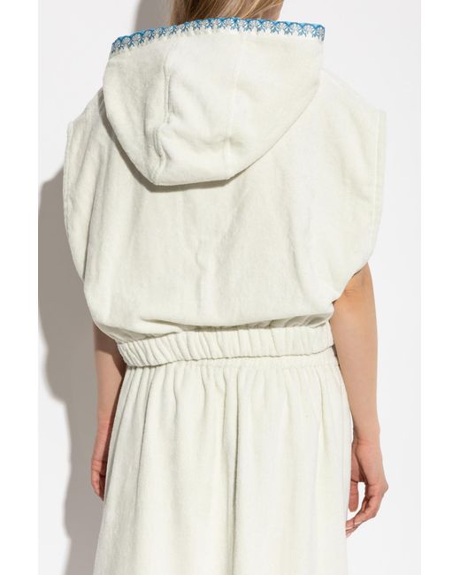 Versace White Hooded Vest